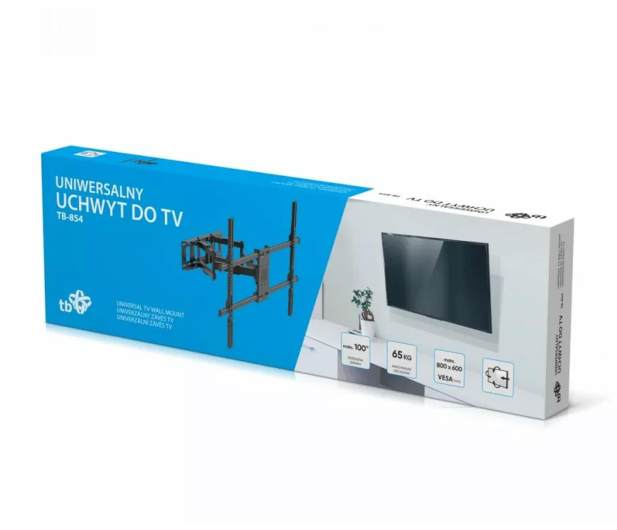 TB Uchwyt TV TB-854 do telewizora do 100 cali 65kg max VESA 800 - 1584929 - zdjęcie 4